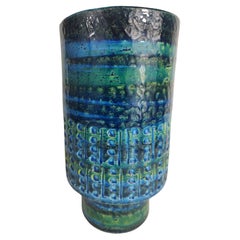 Mid-Century Modern Art Pottery Rimini Blue Vase by Aldo Londi Bitossi Mid-Century Modern Art Pottery Rimini Blue Vase by Aldo Londi Bitossi