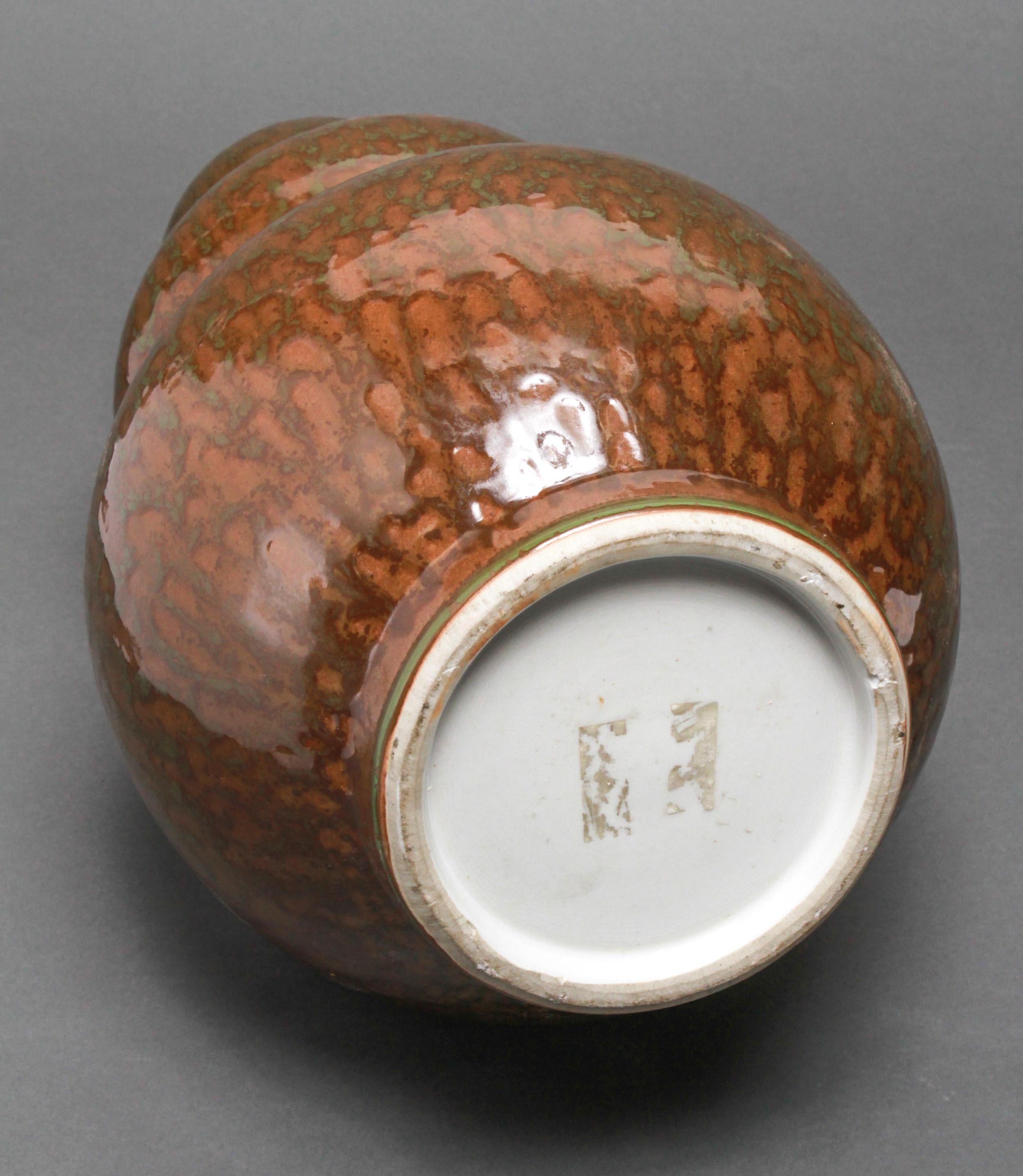 20th Century Mid-Century Modern Art Pottery Triple Gourd Vase