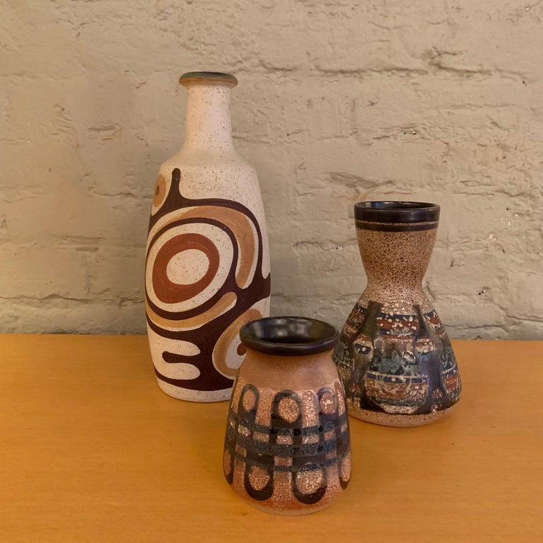 MidCentury Modern Art Pottery Vase by Lapid, Israel at 1stDibs