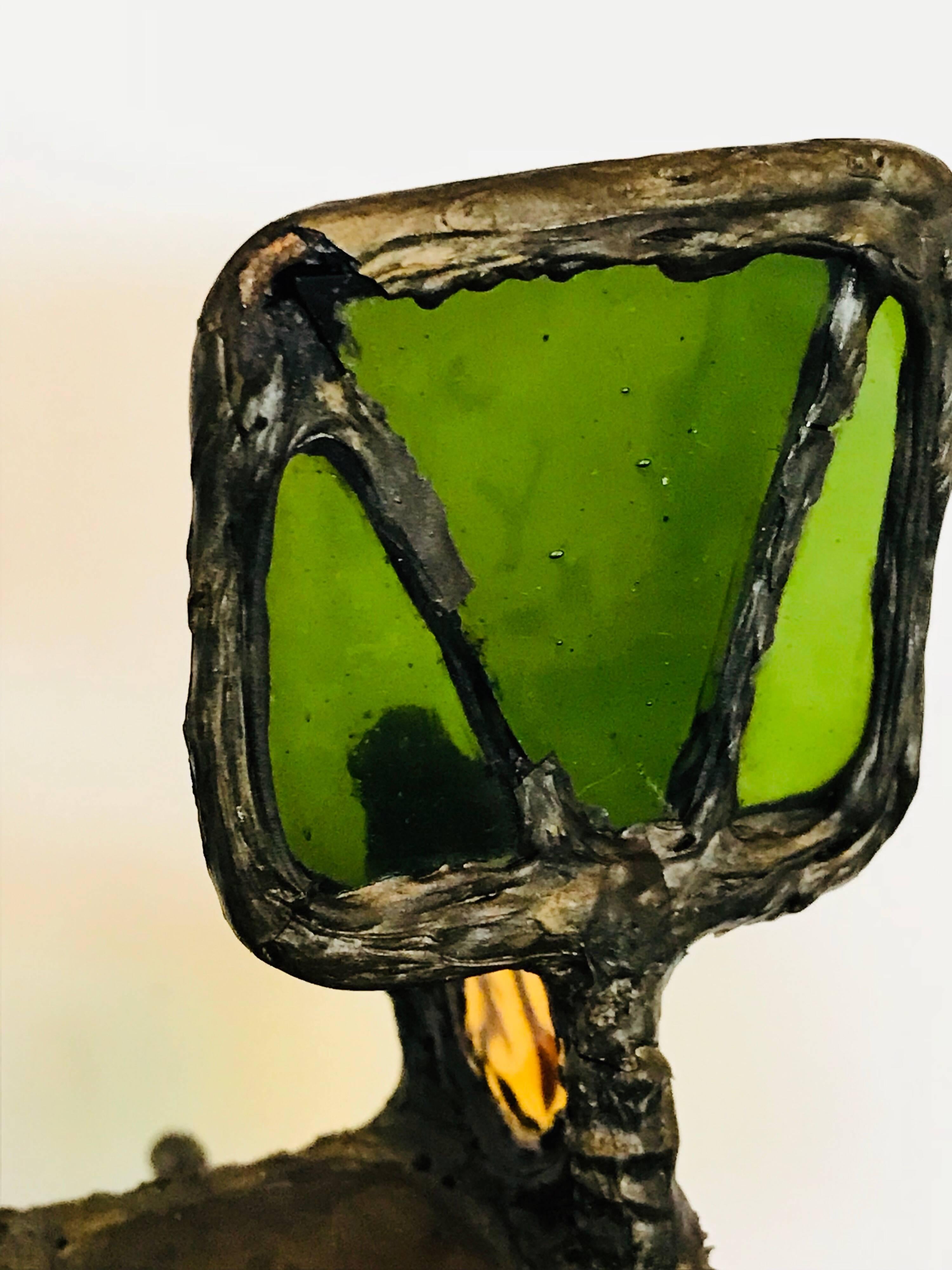 Mitte des Jahrhunderts Moderne Kunst Glasmalerei Brutalist Skulptur 4