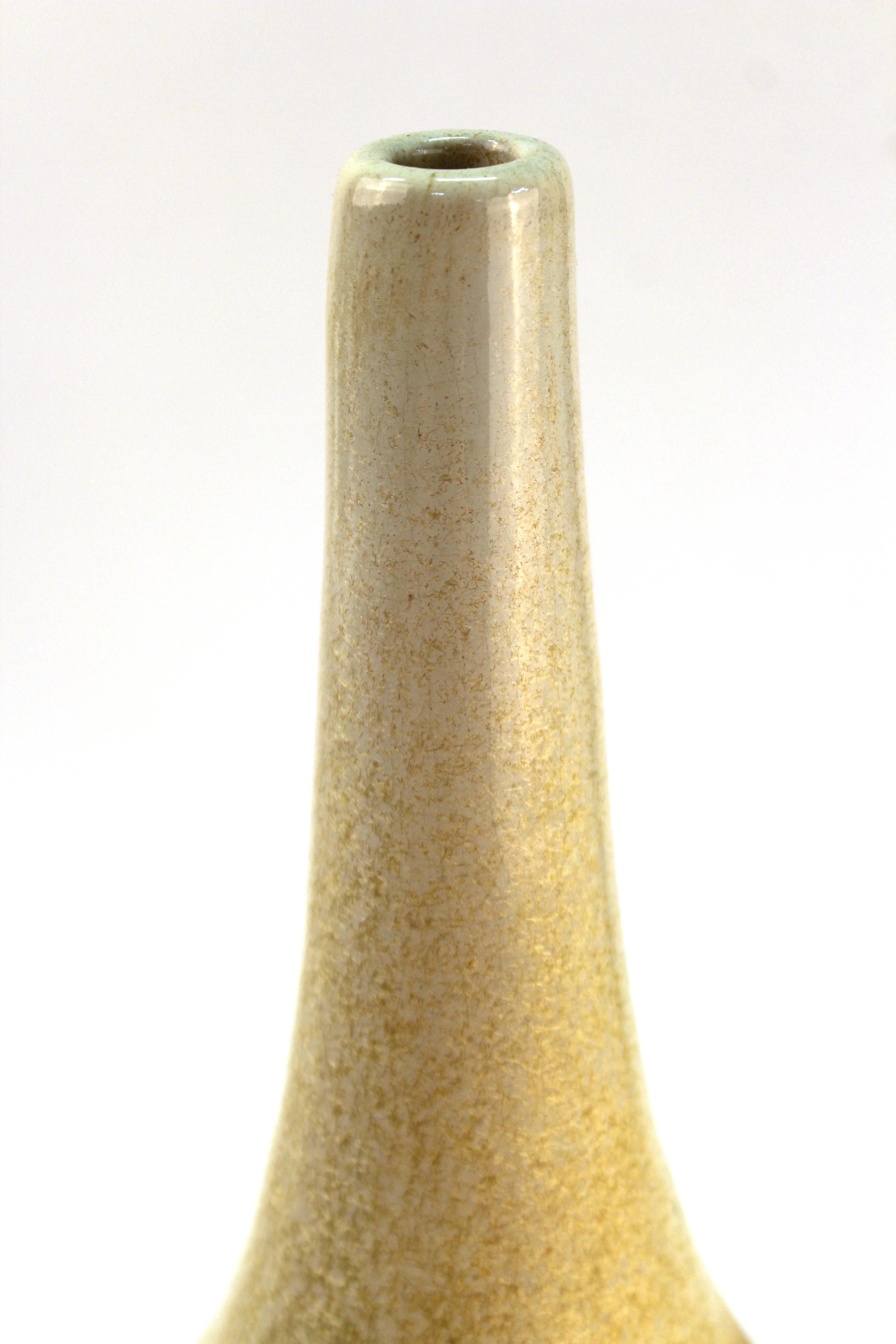 Mid-Century Modern Art Studio Pottery Vase with Drip Glaze 1