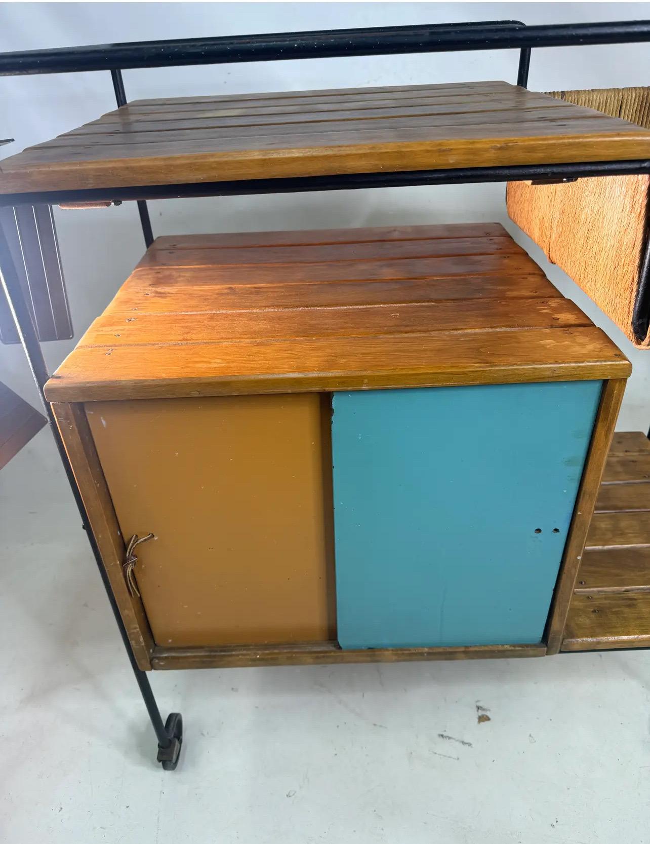 Mid Century Modern Arthur Umanoff Bar Cart In Good Condition In Esperance, NY