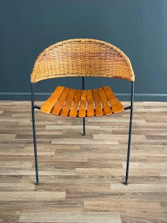 Mid-Century Modern Arthur Umanoff Cane Tri-Leg Chair