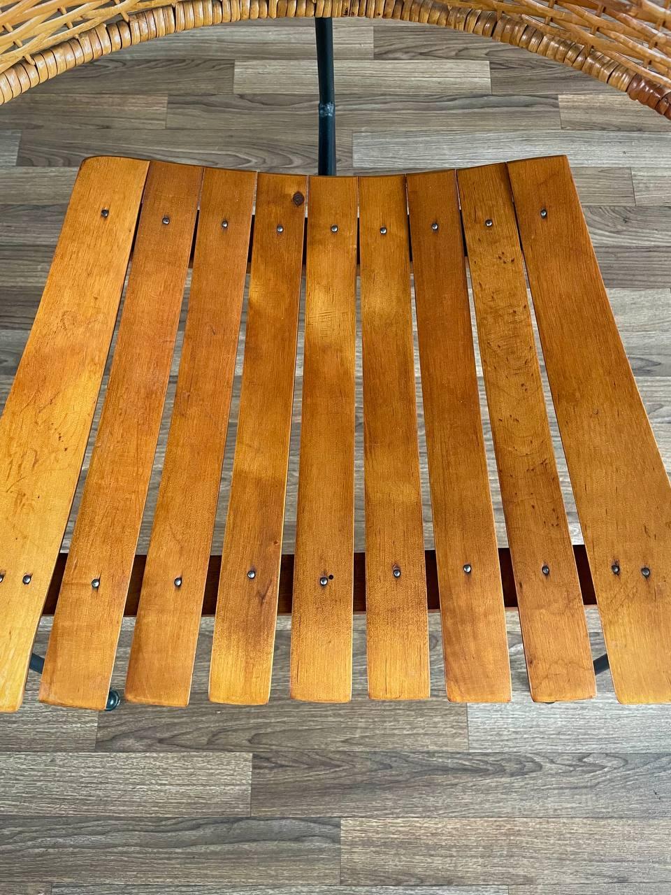 Mid-Century Modern Arthur Umanoff Cane Tri-Leg Chair For Sale 2