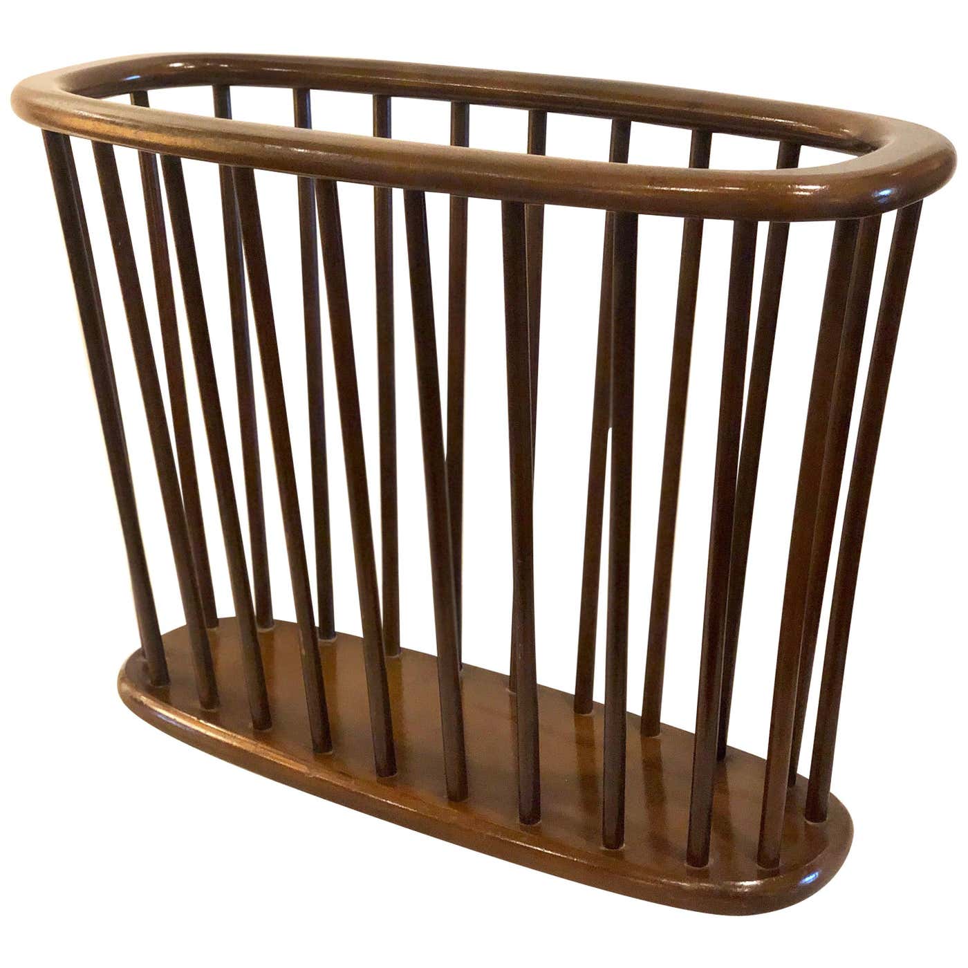 Mid-Century Modern Arthur Umanoff Solid Walnut Magazine Rack at 1stDibs ...