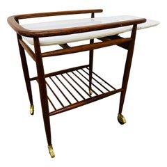 Mid-Century Modern Arthur Umanoff Walnut Bar Cart