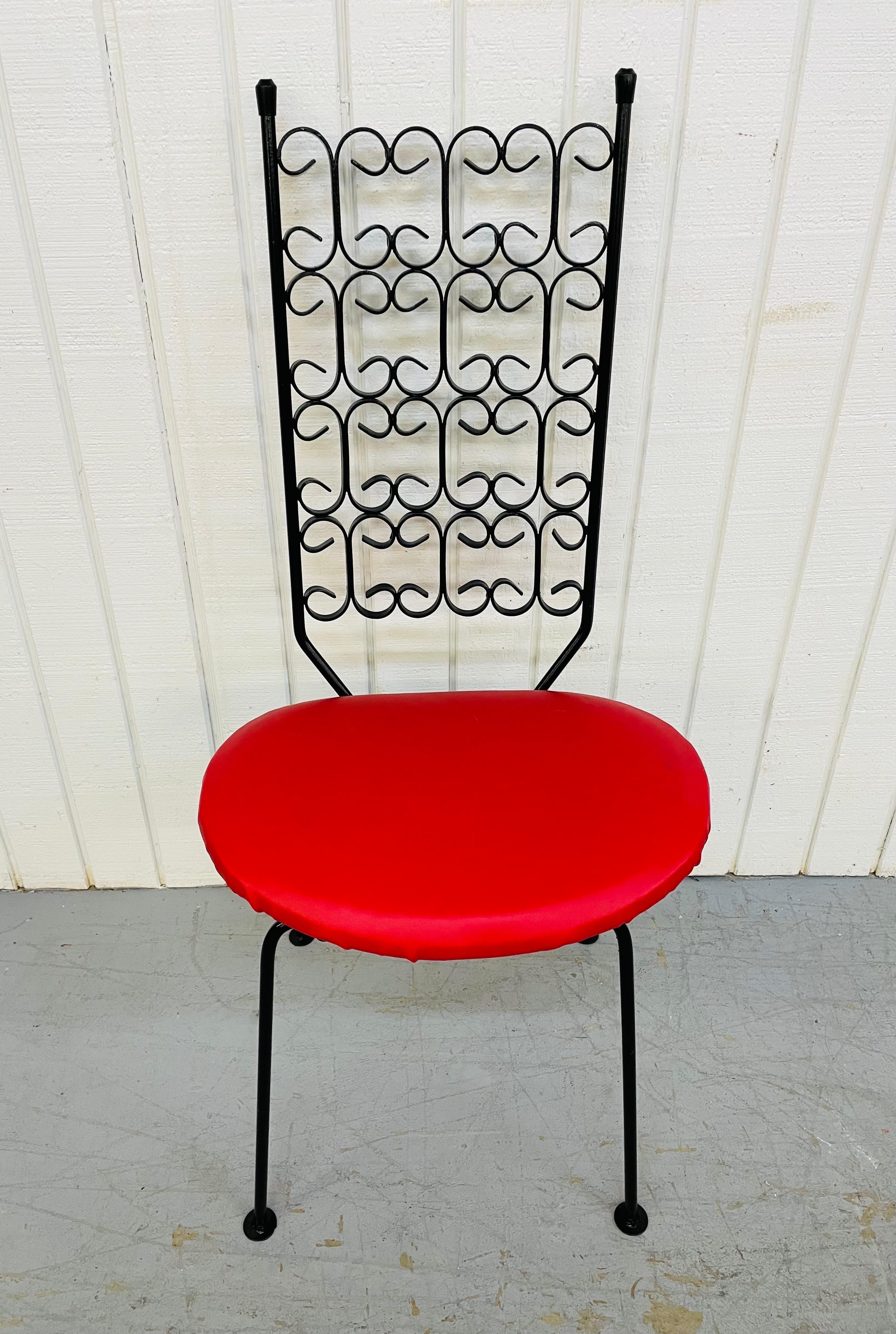 Mid-Century Modern Arthur Umanoff Wrought Iron Patio Chairs In Good Condition In Clarksboro, NJ