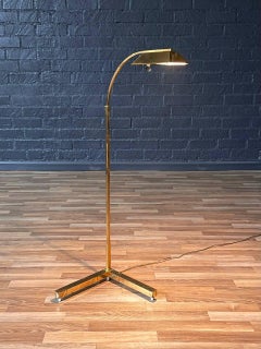 Mid-Century Modern Articulating Brass Floor Lamp by Casella