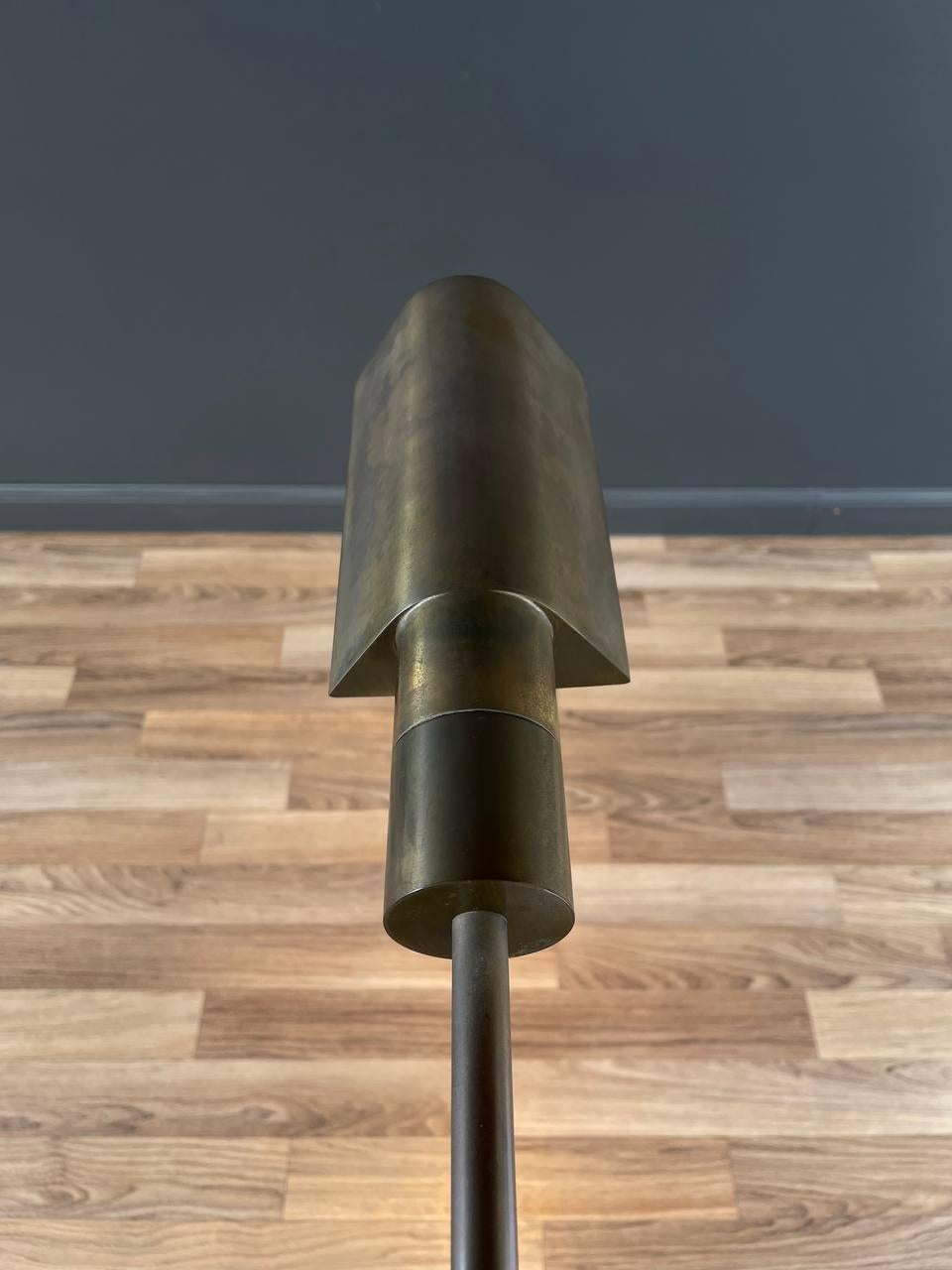 Late 20th Century Mid-Century Modern Articulating Brass Floor Lamp by Casella