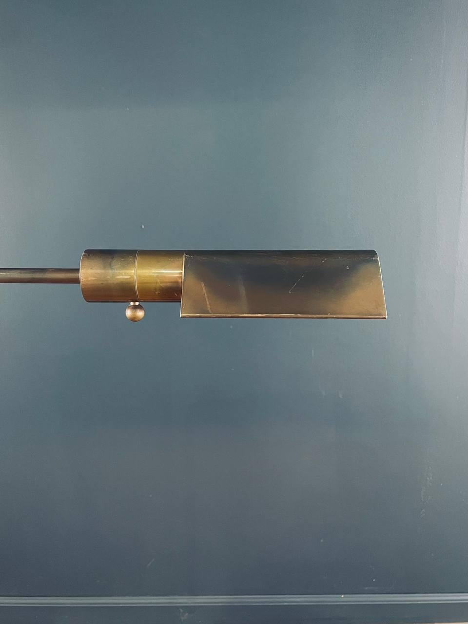 Late 20th Century Mid-Century Modern Articulating Brass Floor Lamp by Casella