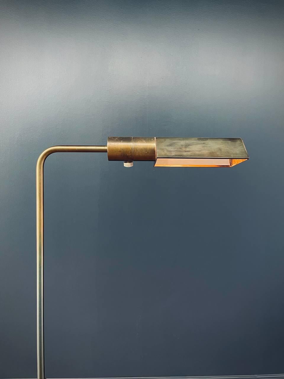 Mid-Century Modern Articulating Brass Floor Lamp by Casella For Sale 2