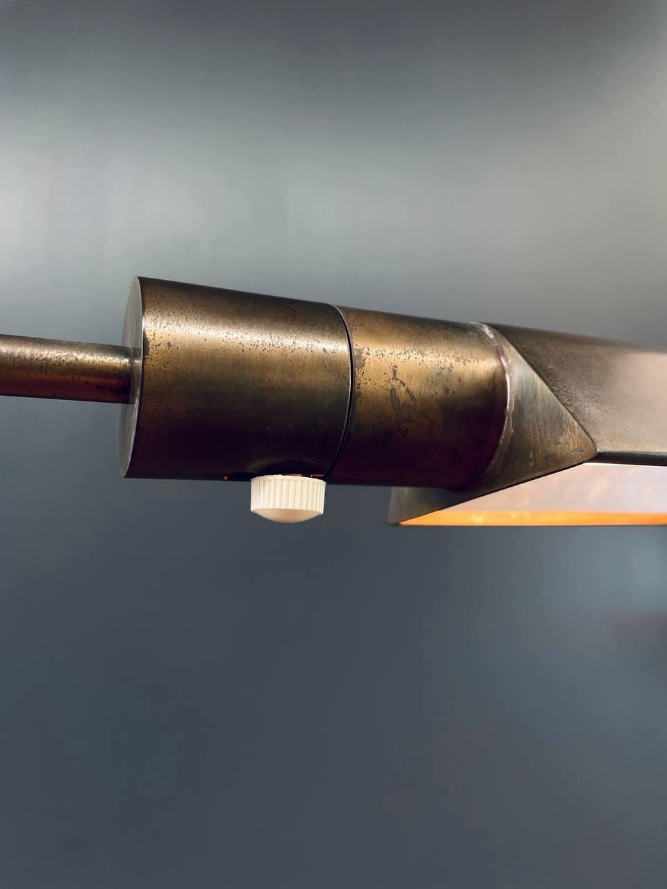 Mid-Century Modern Articulating Brass Floor Lamp by Casella 3