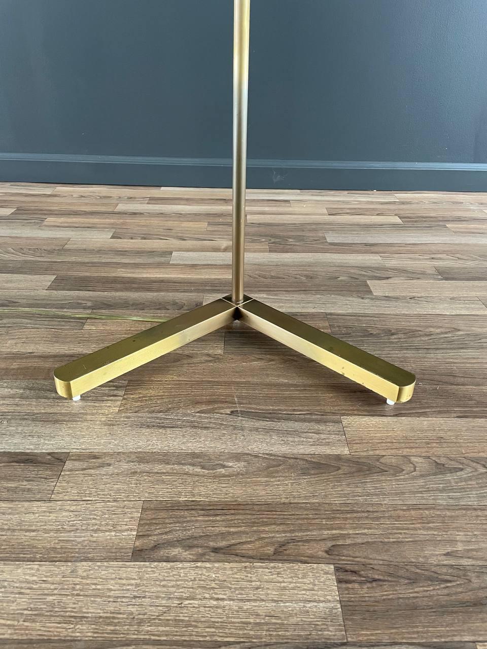 Mid-Century Modern Articulating Brass Floor Lamp by Casella 3