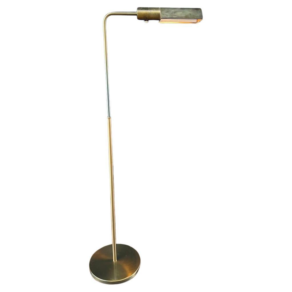 Mid-Century Modern Articulating Brass Floor Lamp by Casella For Sale