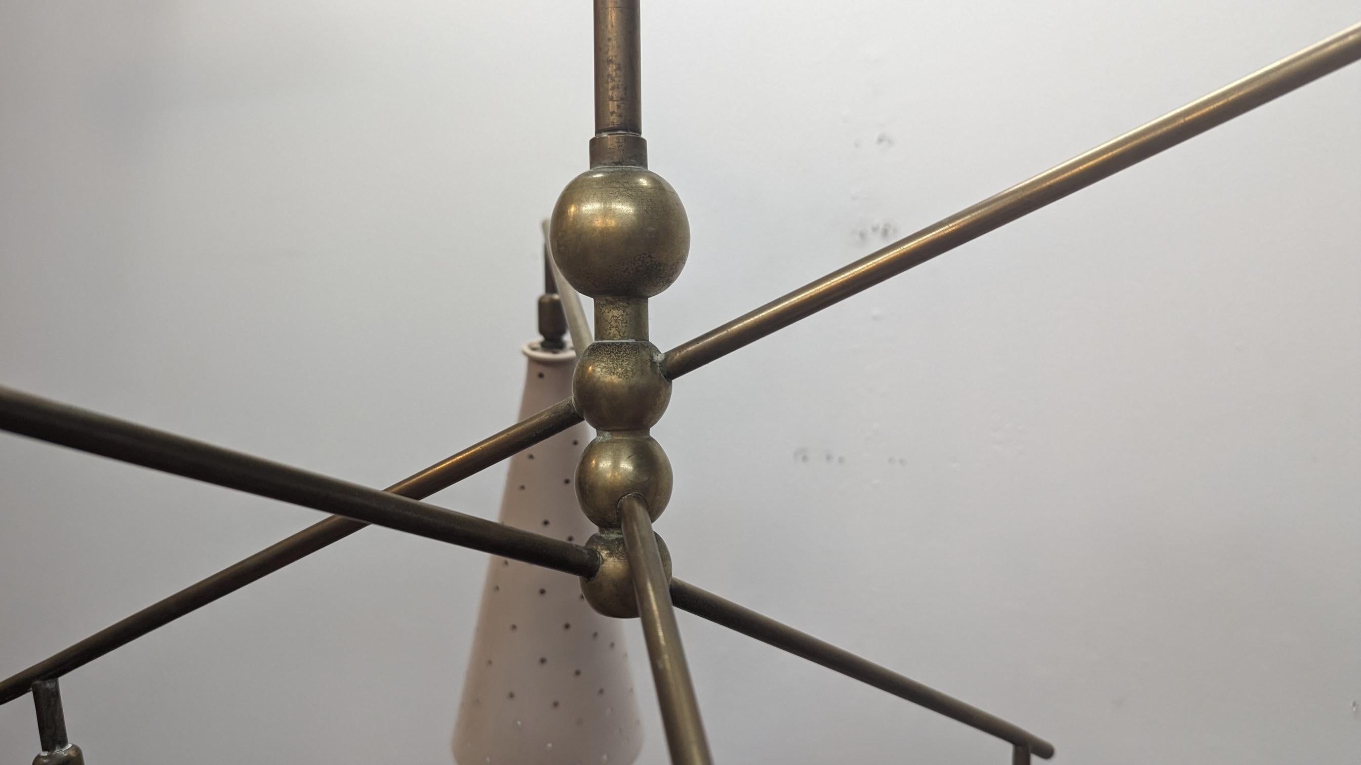 Mid Century Modern Articulating Counter Balance Chandelier  For Sale 3