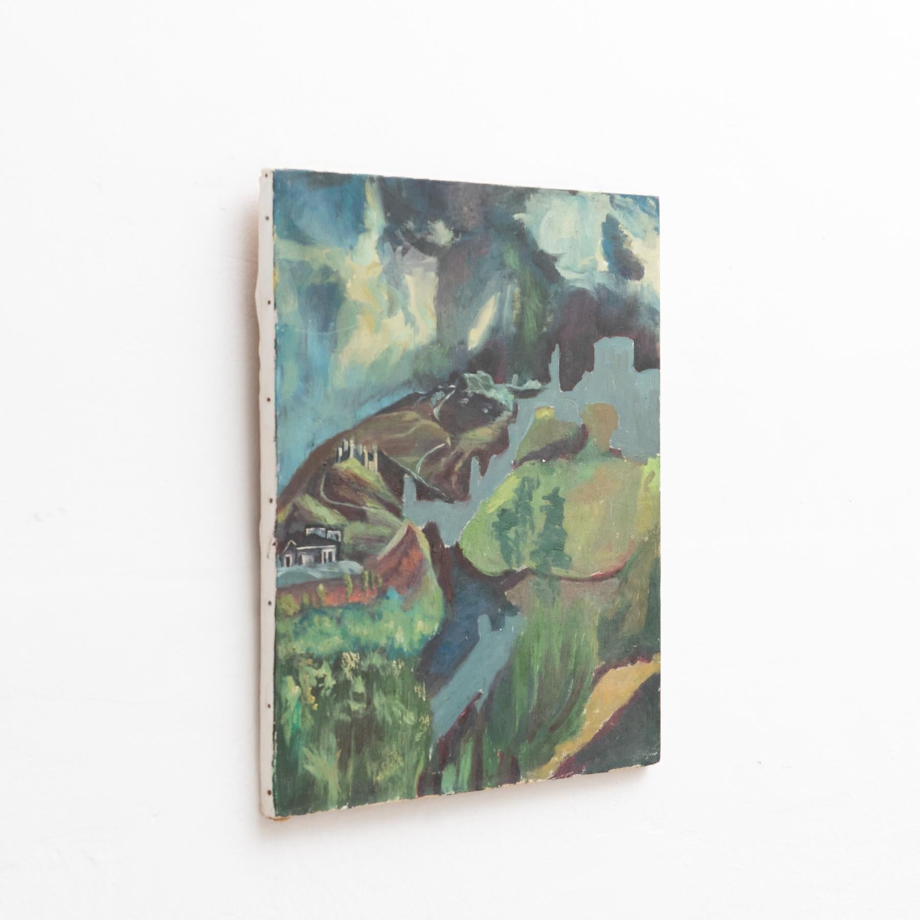 Moderno Opera d'arte moderna di metà secolo Pittura, 1960 circa in vendita