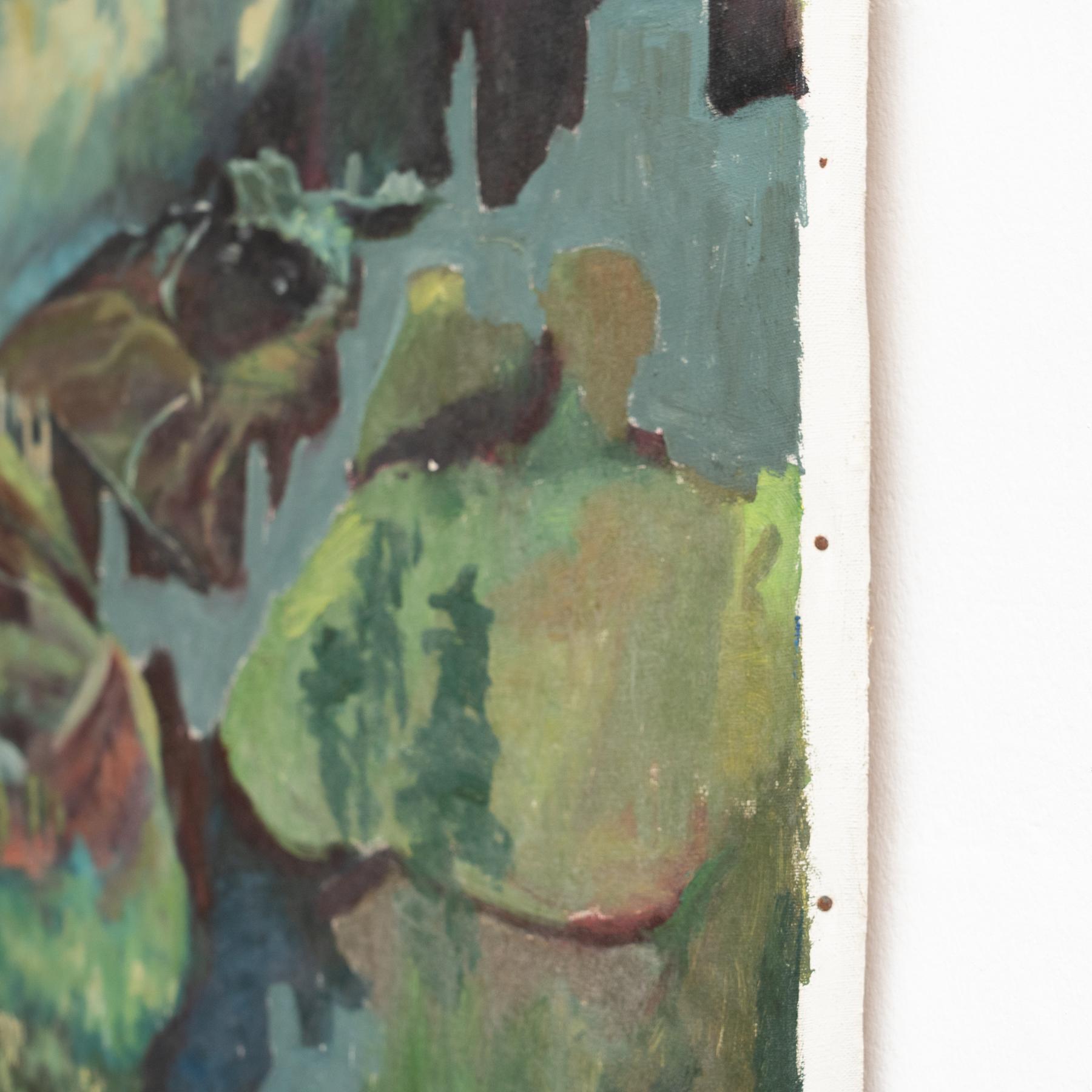 Opera d'arte moderna di metà secolo Pittura, 1960 circa In condizioni buone in vendita a Barcelona, ES