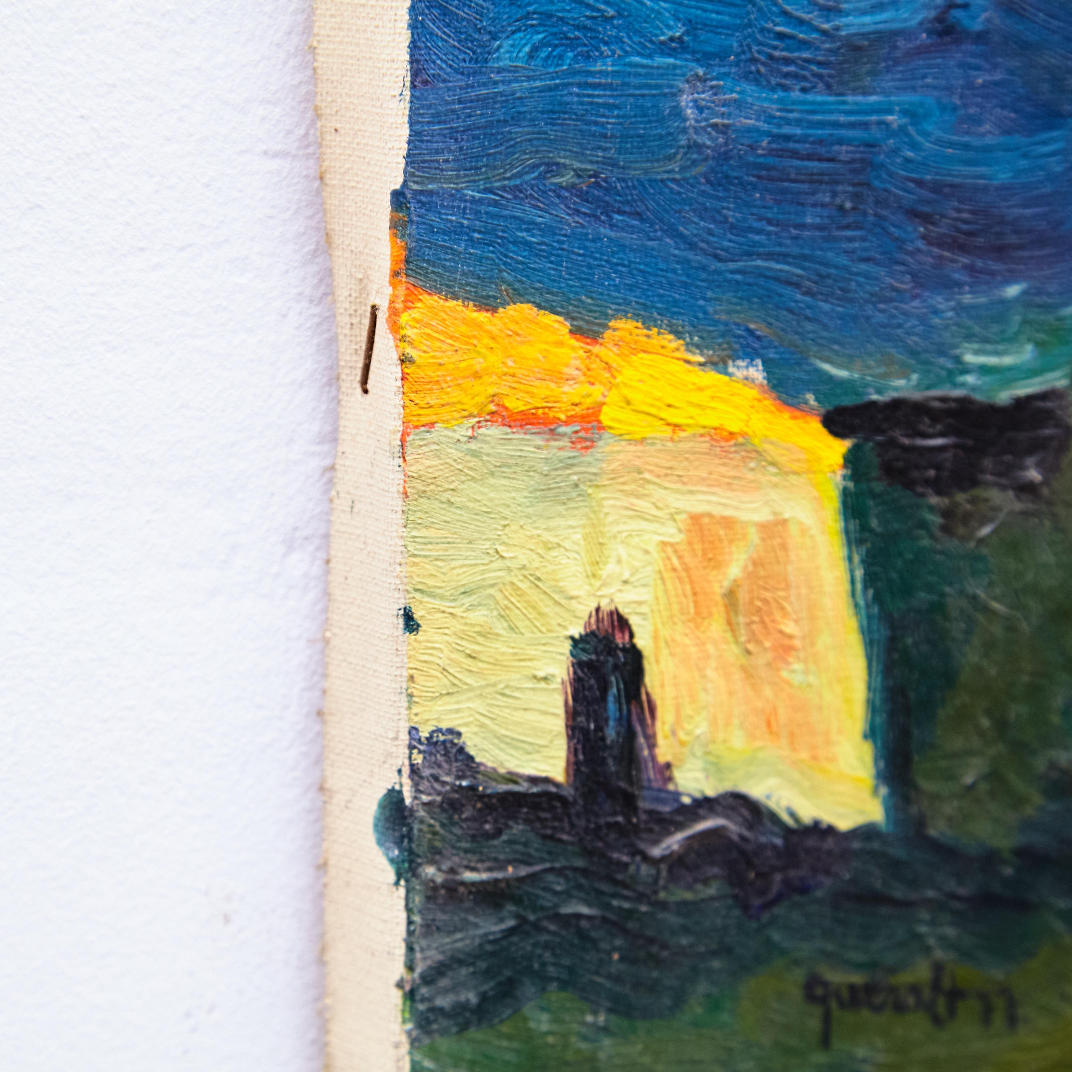 Obra de arte moderno de mediados de siglo Pintura, hacia 1977 en venta 3