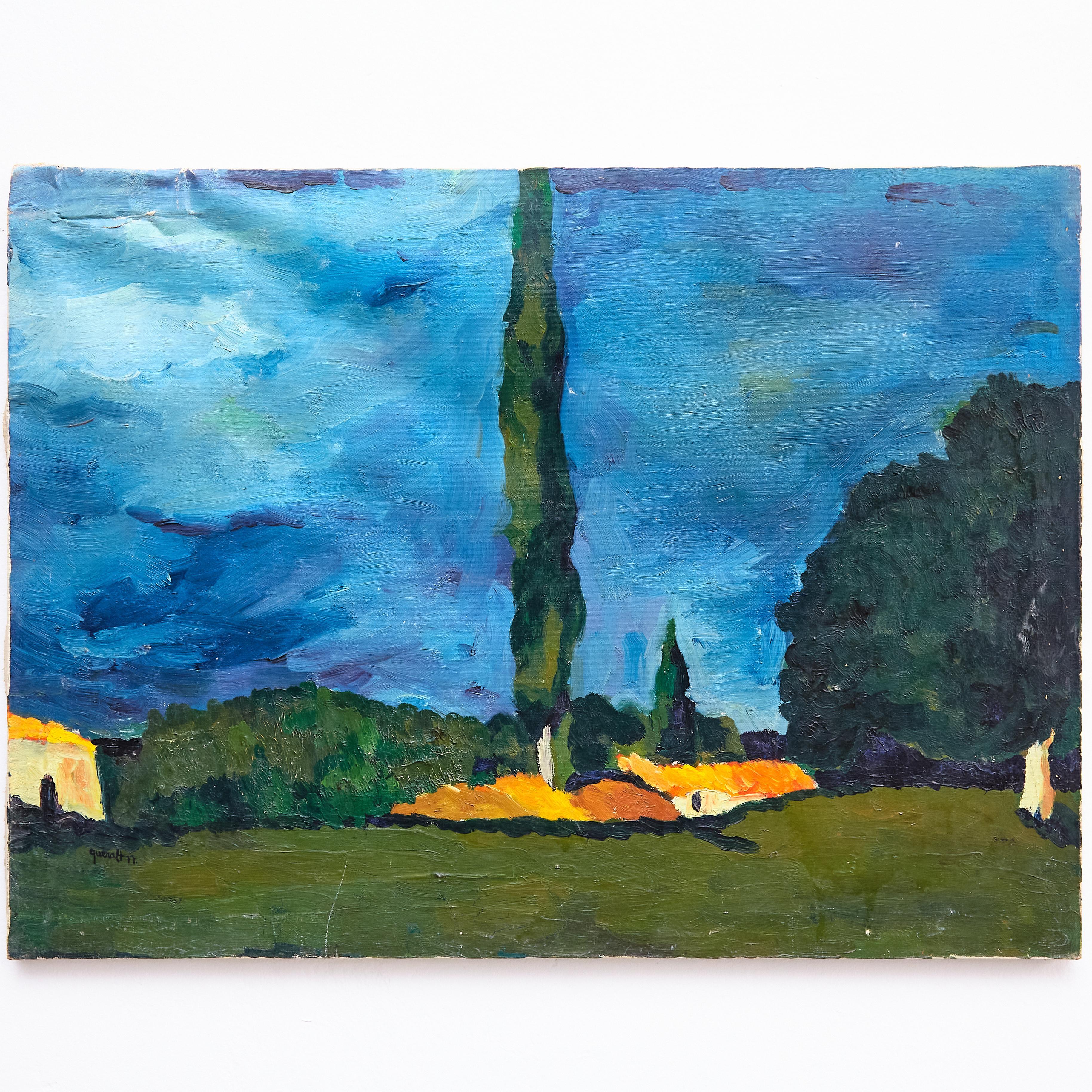 Obra de arte moderno de mediados de siglo Pintura, hacia 1977 Español en venta