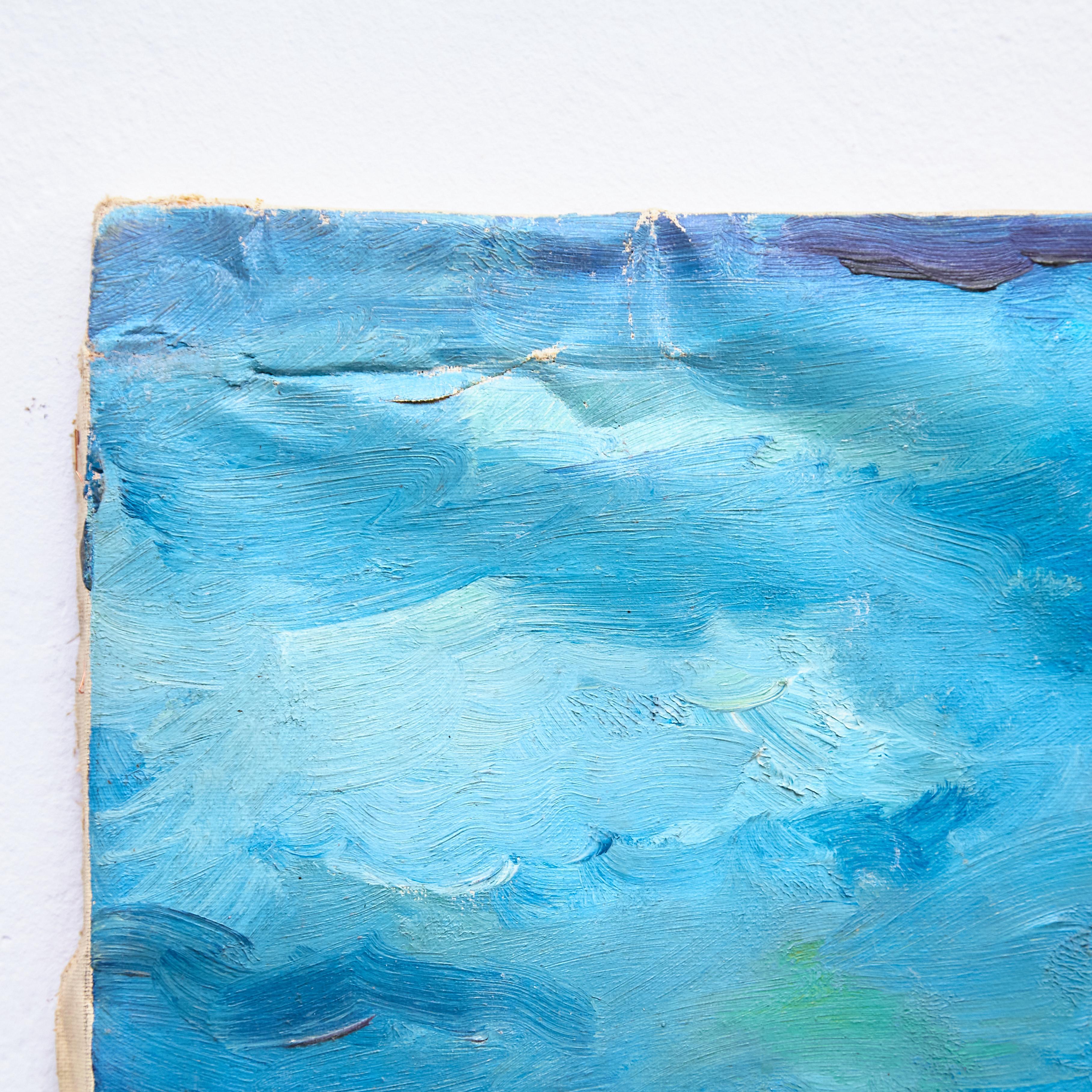 Obra de arte moderno de mediados de siglo Pintura, hacia 1977 Lienzo en venta