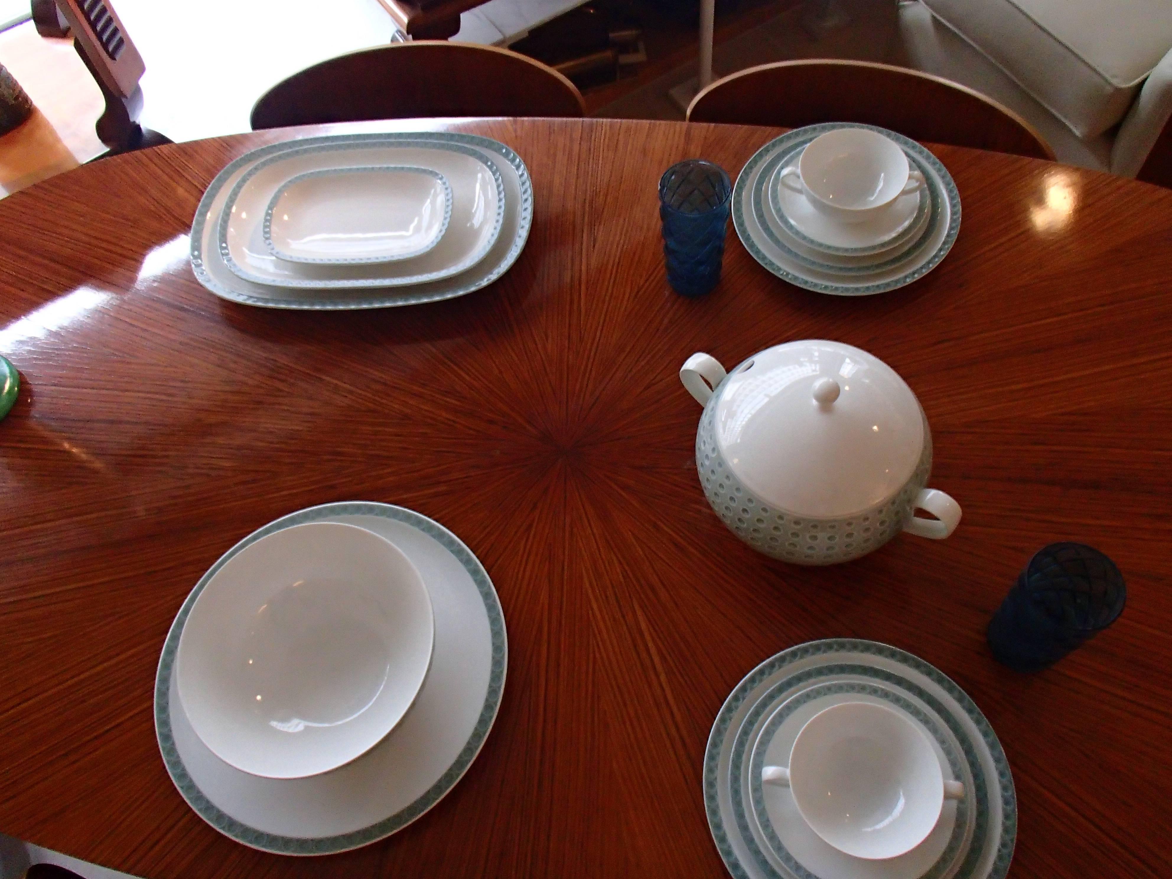 Porcelain Mid-Century Modern Arzberg Dinning Set Golfball For Sale
