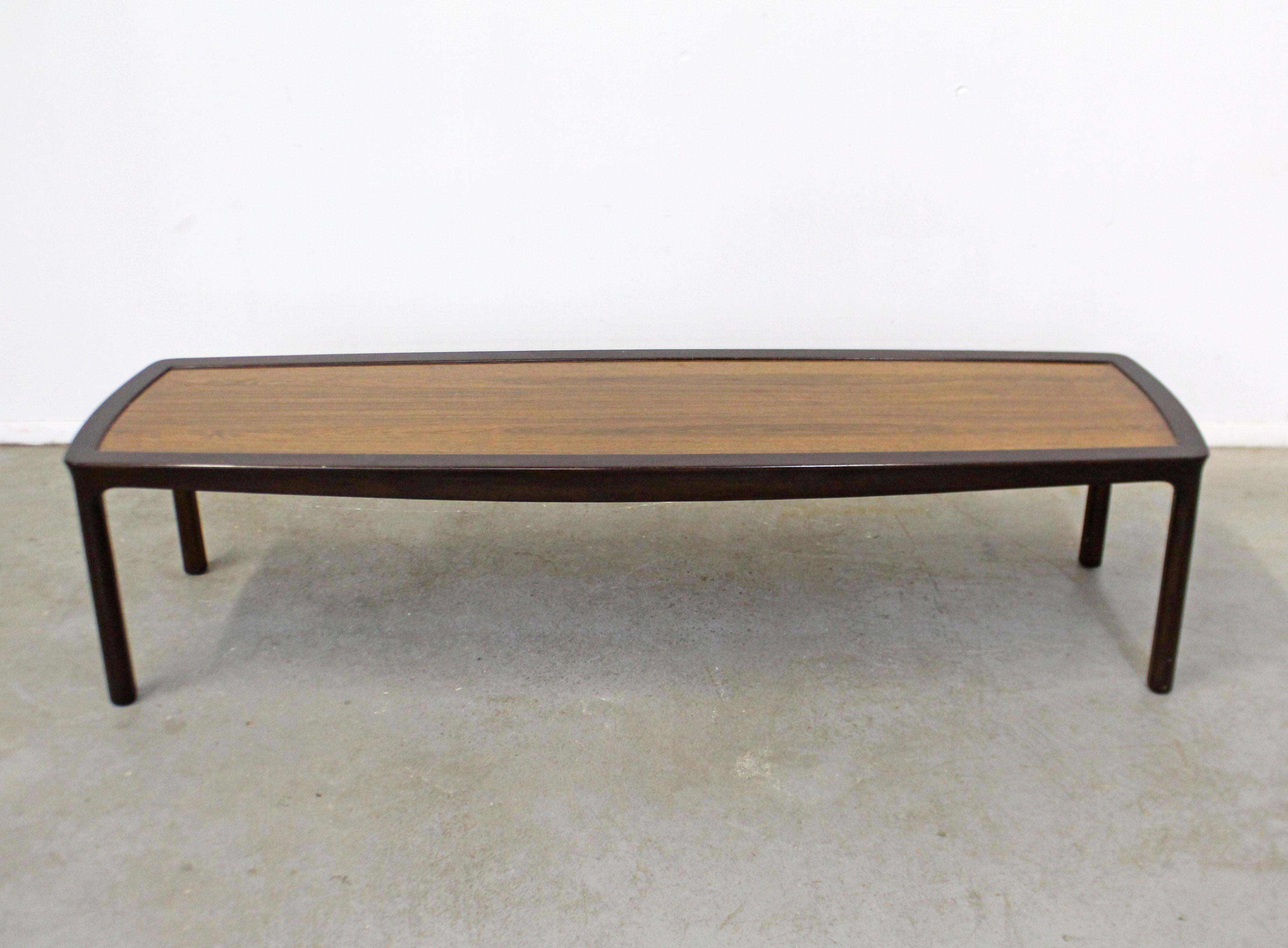 American Mid-Century Modern Asian Edward Wormley for Dunbar Long Rosewood Coffee Table For Sale