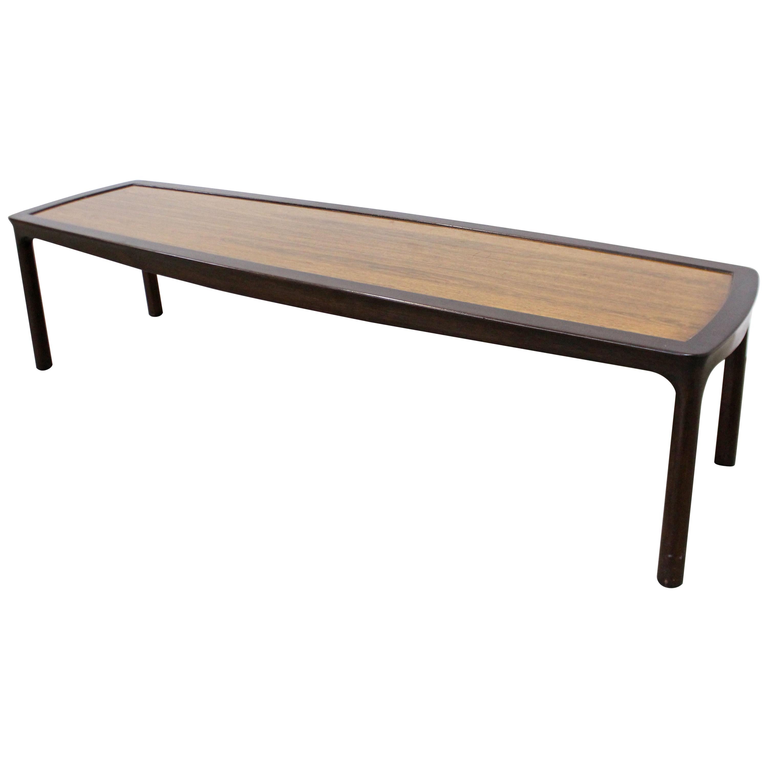 Mid-Century Modern Asian Edward Wormley for Dunbar Long Rosewood Coffee Table For Sale