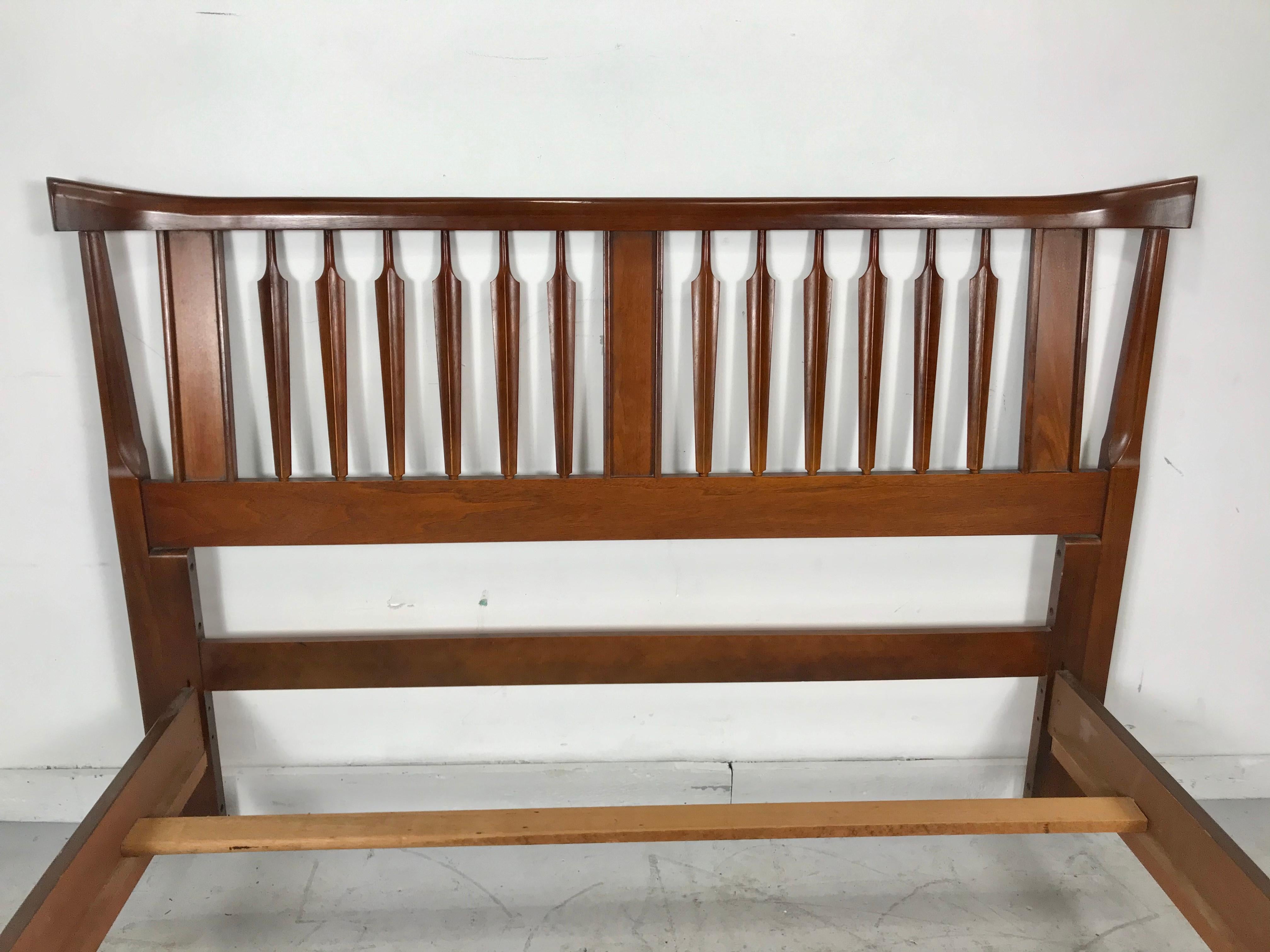 American Mid-Century Modern, Asian Inspired Full Bed, After Kipp Stewart For Sale
