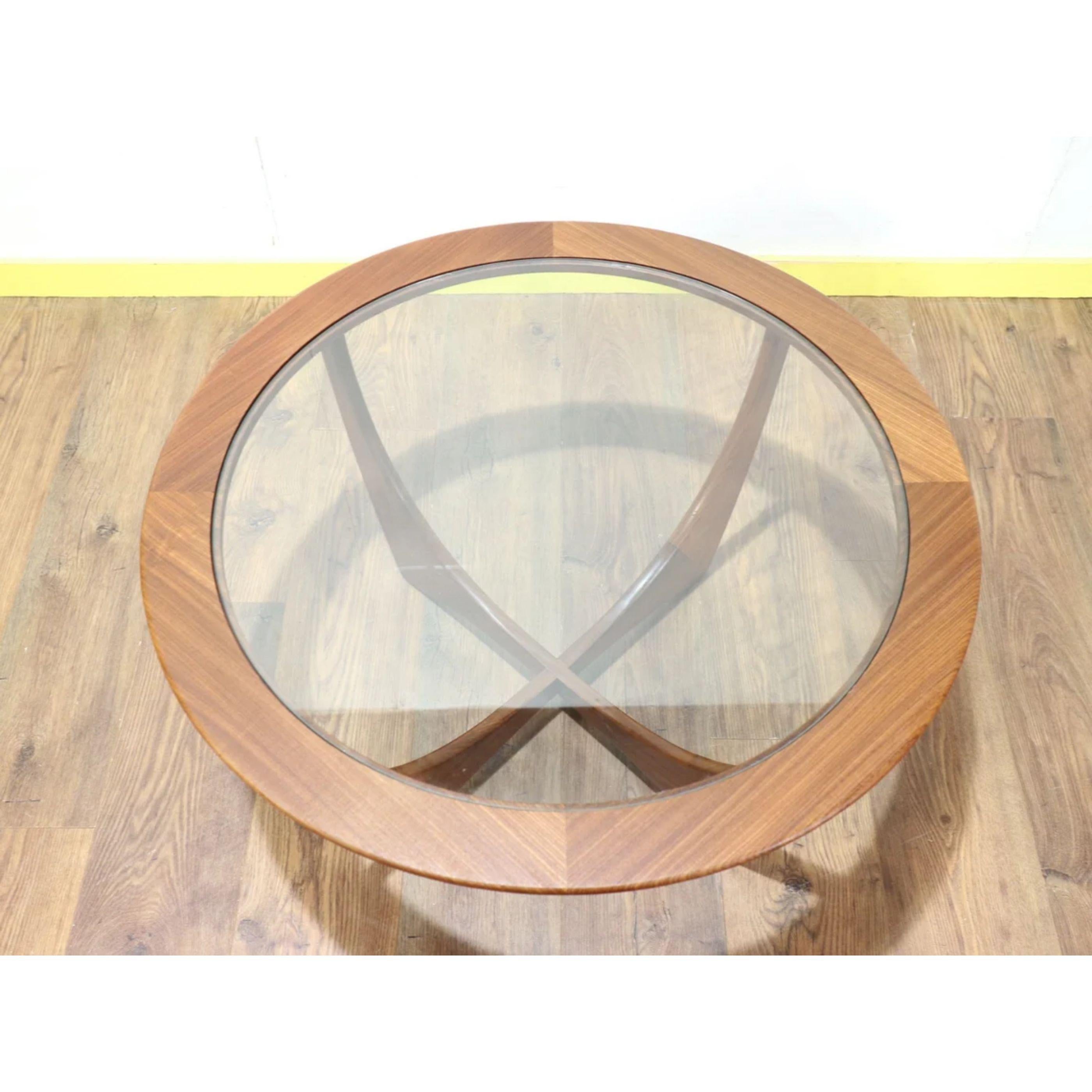 Glass Mid-Century Modern Astro Coffee Table by G Plan Teak Danish Style
