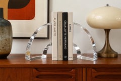 Mid-Century Modern Astrolite Lucite Arched Bookends by Ritts Co., 1970s