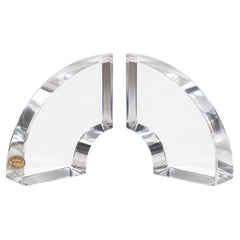 Mid-Century Modern Astrolite Lucite Arched Bookends by Ritts Co., 1970s