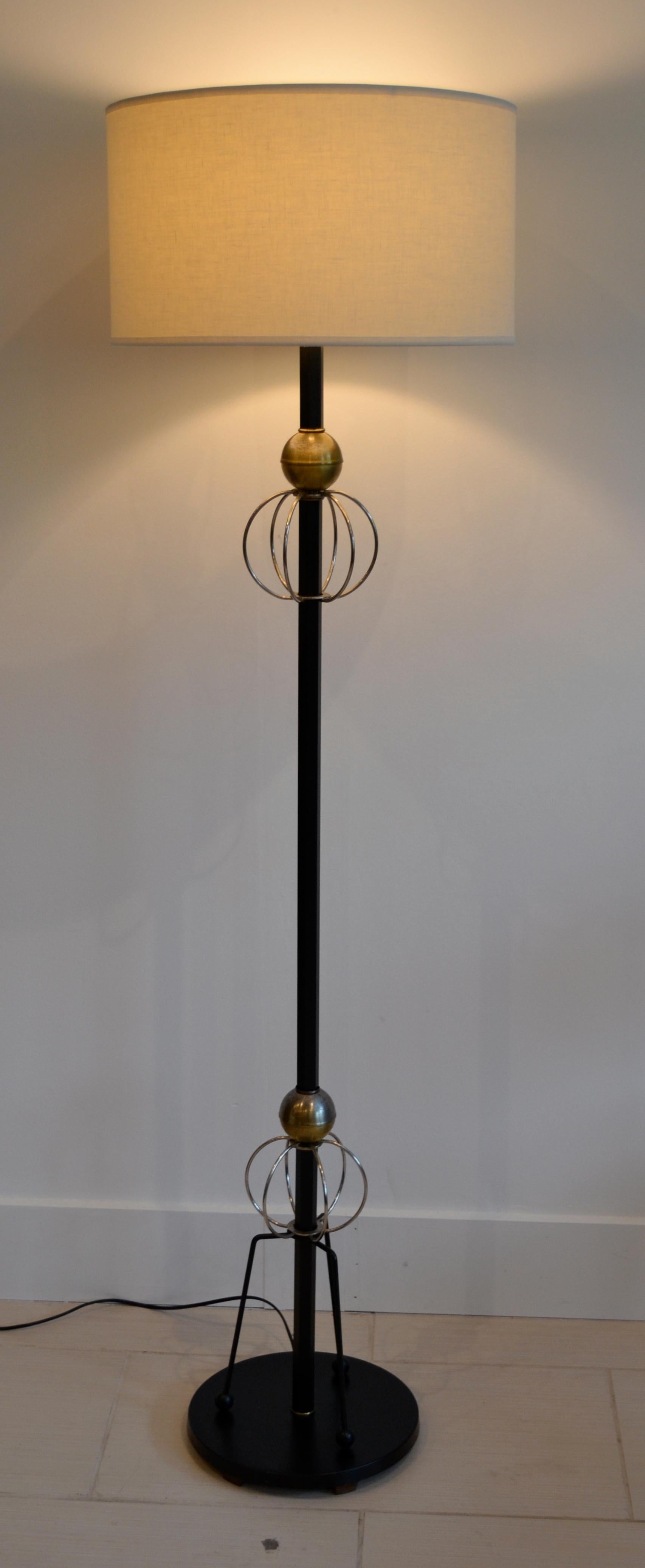 Americano Lampada da terra Modern Age nello stile di Gerald Thurston, anni 50 in vendita