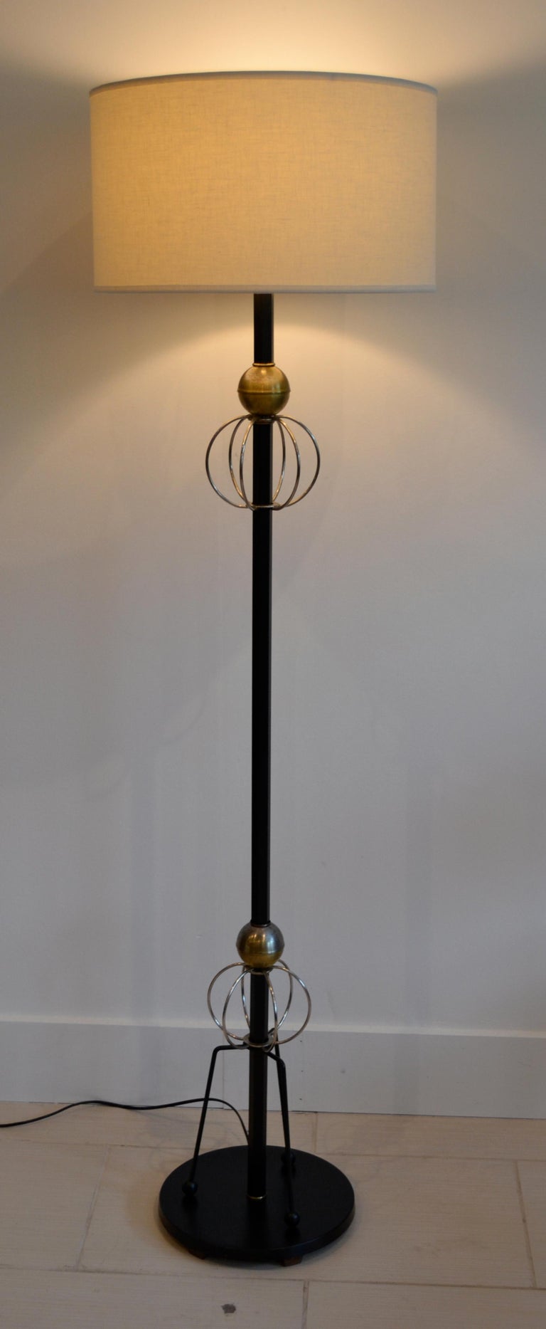 Mid Century Modern Atomic Age Floor Lamp in the Style of Gerald Thurston,  1950's For Sale at 1stDibs | mid century atomic floor lamp, vintage atomic  floor lamp