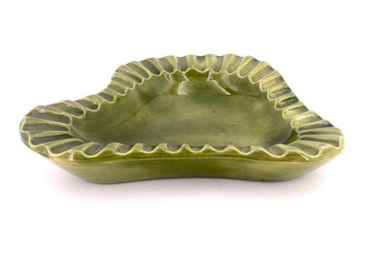 MidCentury Modern Atomic Age Freeform Ashtray in Ceramic at 1stDibs