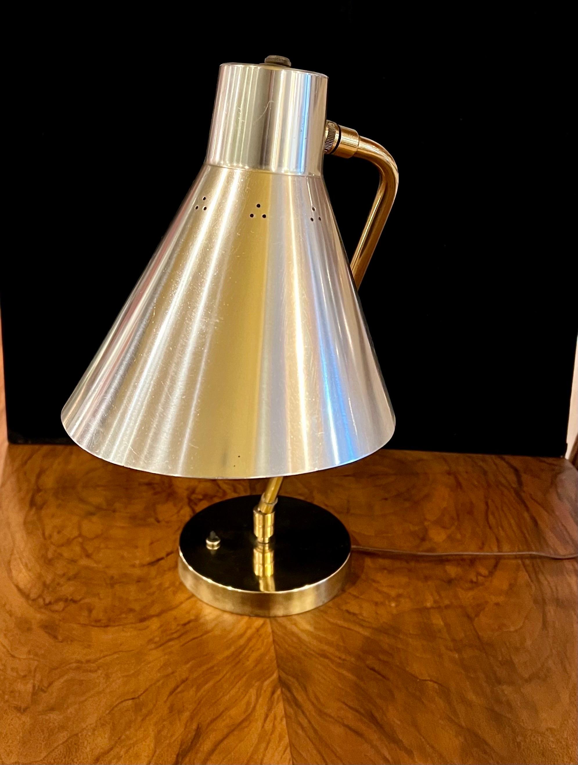 American Mid Century Modern atomic age Multidirectional Brass Desk/Table Lamp