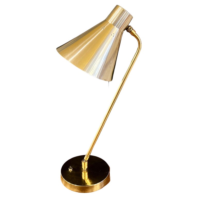 Mid Century Modern atomic age Multidirectional Brass Desk/Table Lamp For  Sale at 1stDibs