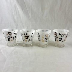 Mid-Century Modern Atomic Age Pattern Rocks Glasses, Set of 4