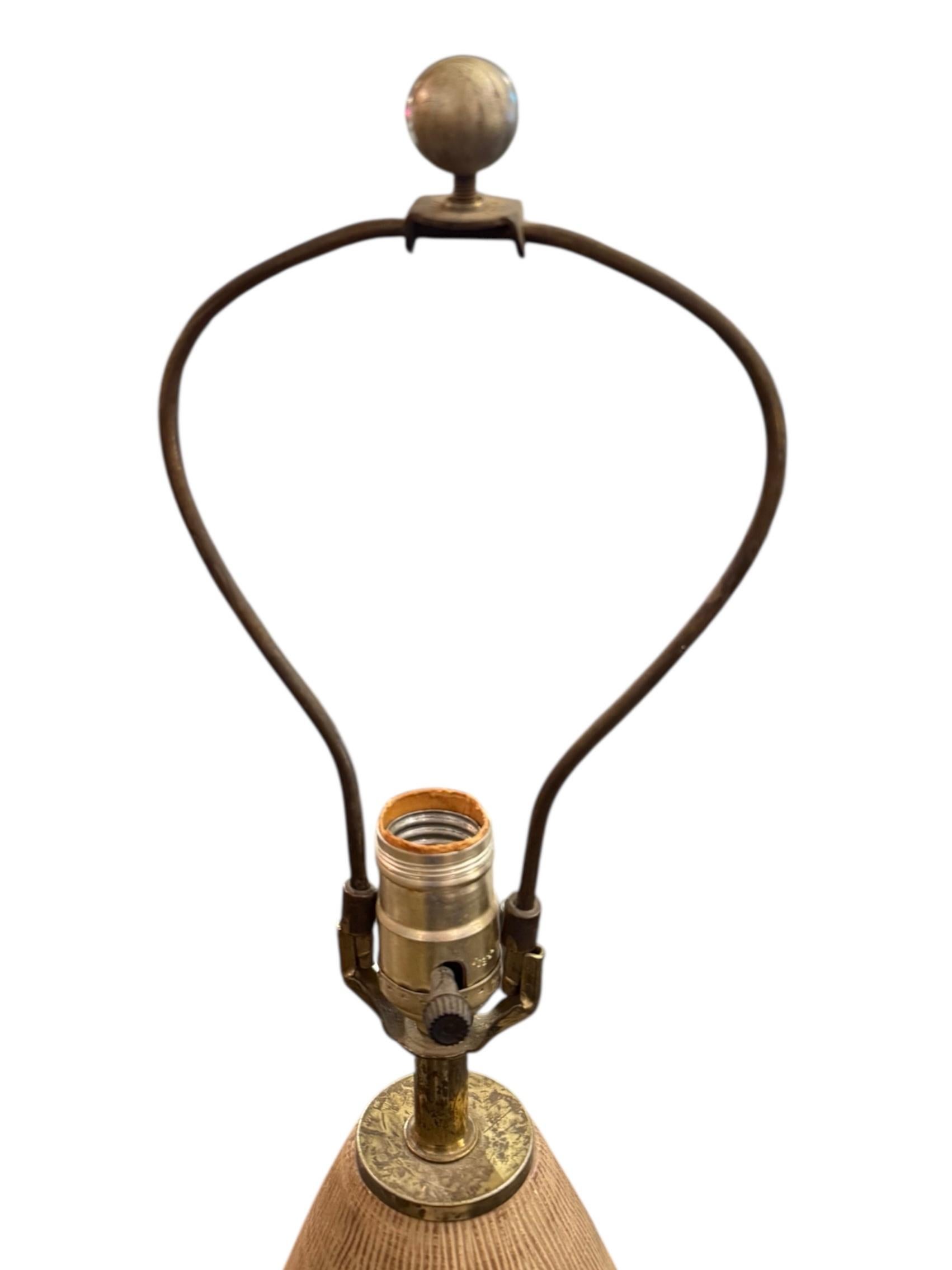 20th Century Mid-Century Modern Atomic Age Tall American Ceramic Table Lamp For Sale