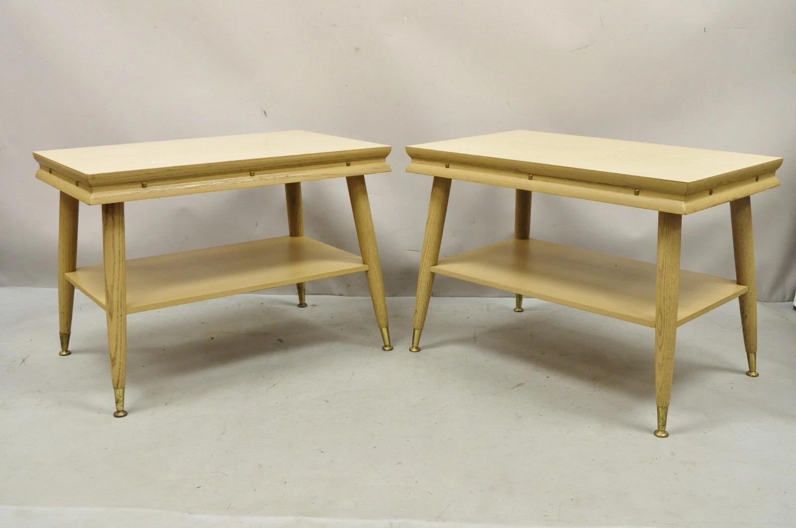 Mid-Century Modern Mid Century Modern Atomic Era Laminate & Wood Coffee Table Set - 3 pc Set