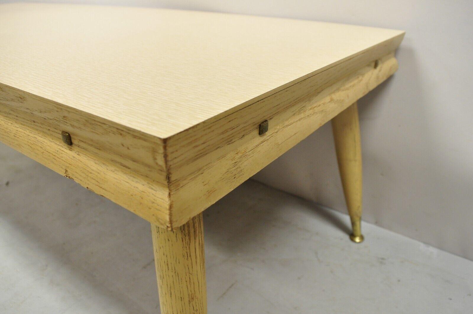 20th Century Mid-Century Modern Atomic Era Laminate & Wood Coffee Table Set, 3 Pc Set For Sale