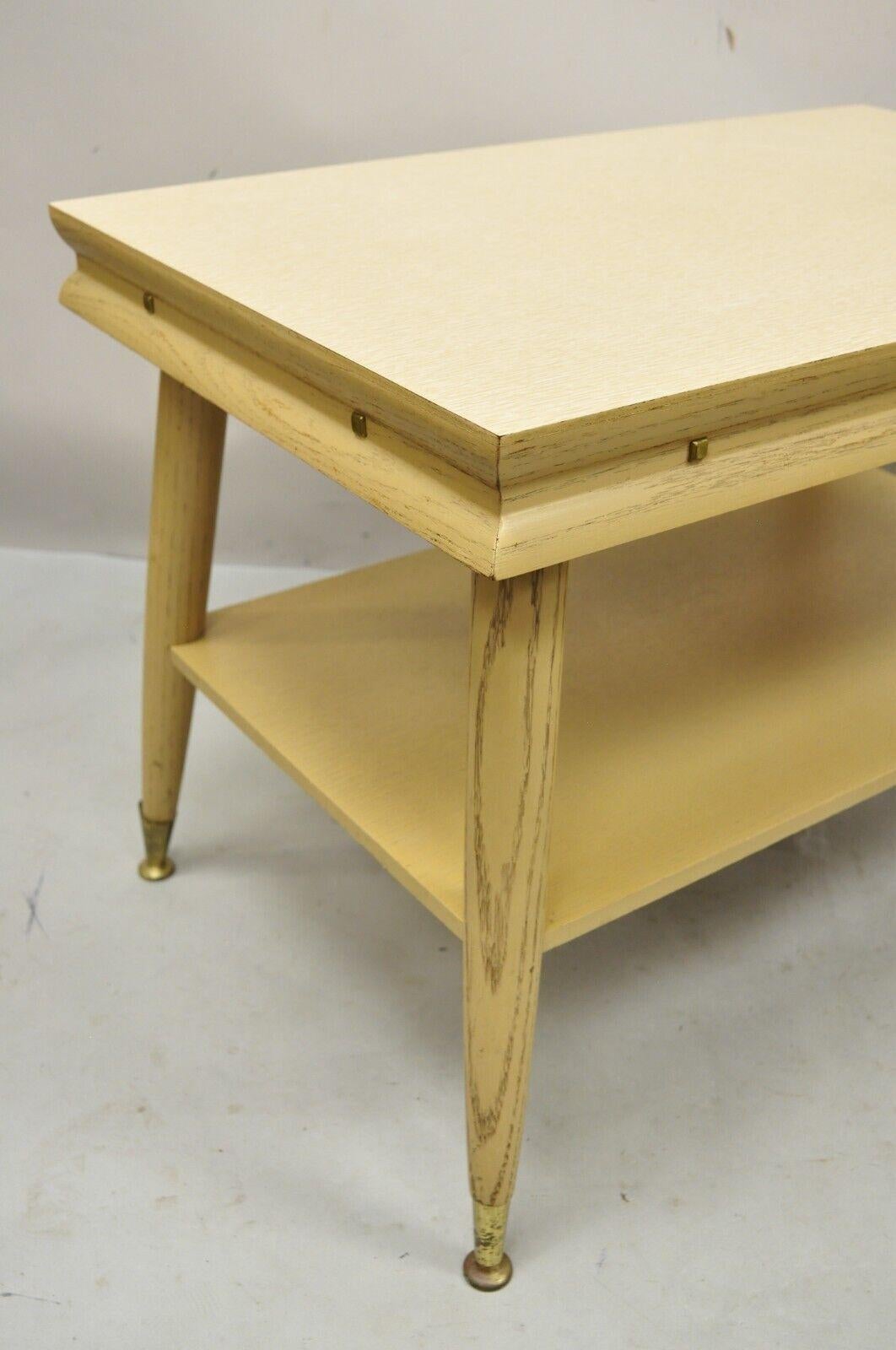 Mid-Century Modern Atomic Era Laminate & Wood Coffee Table Set, 3 Pc Set For Sale 3