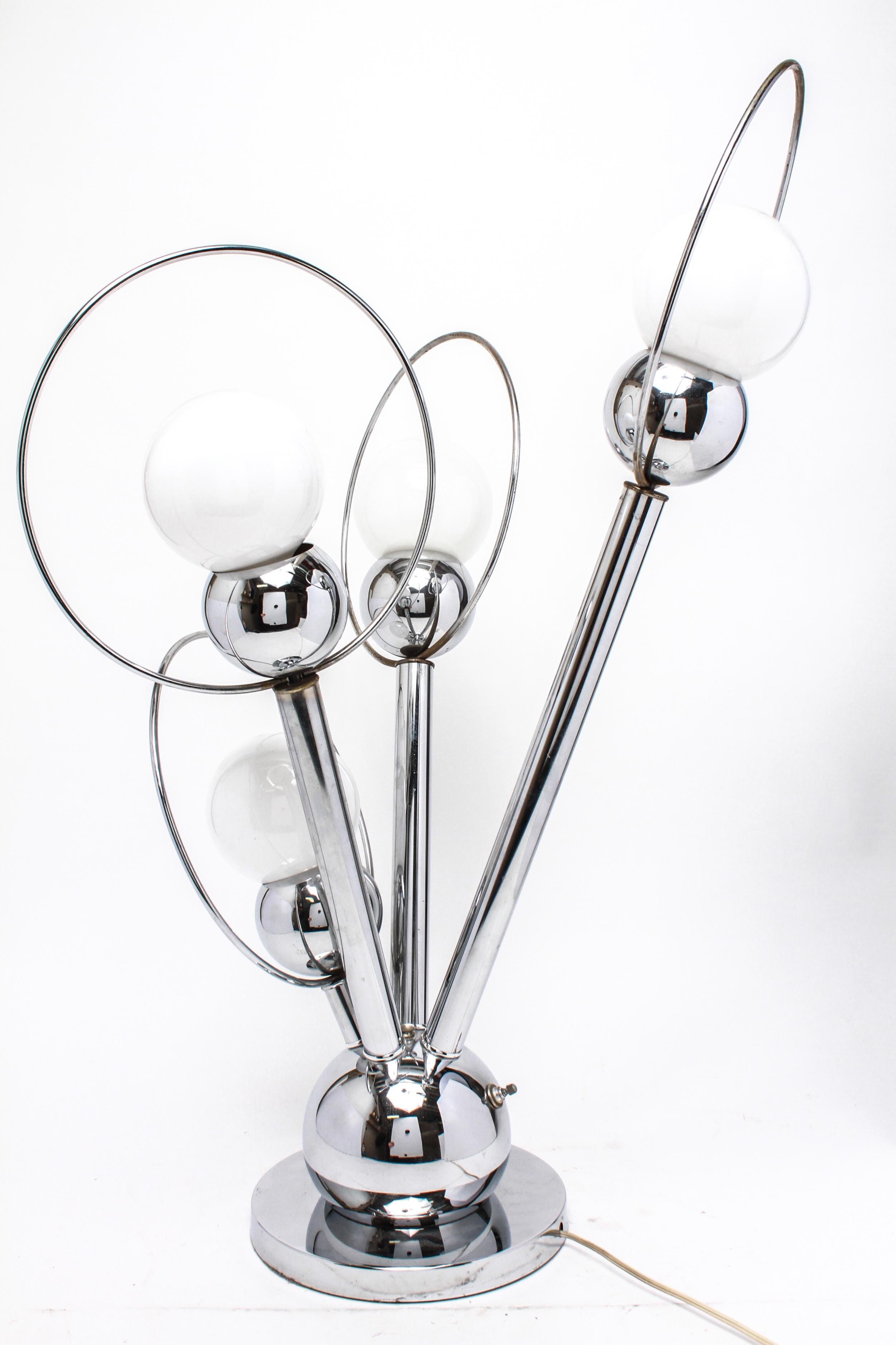 Metal Mid-Century Modern Atomic Era Sputnik Table Lamp