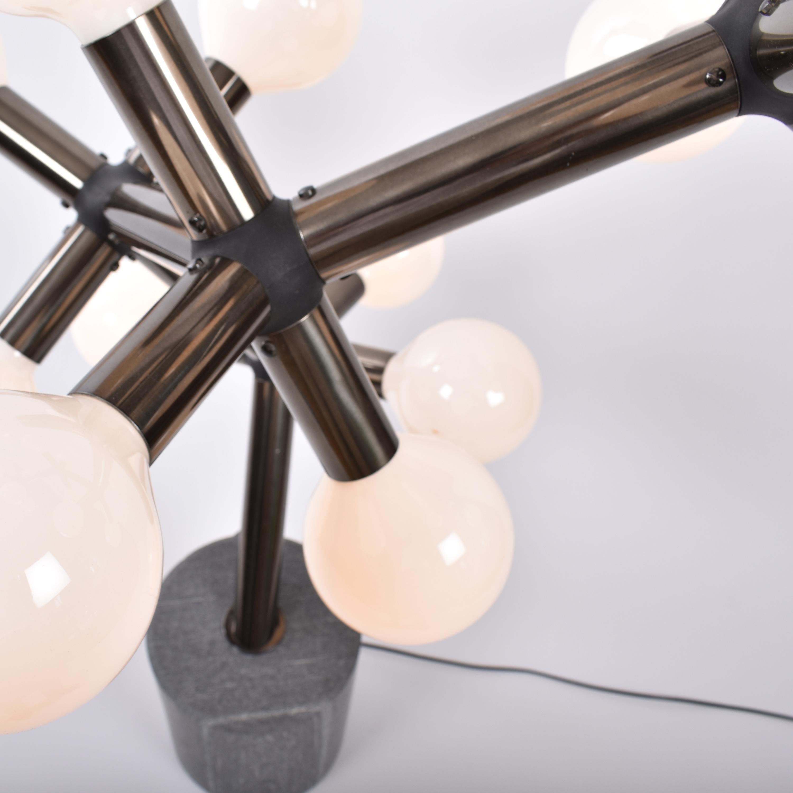 Aluminum Mid-Century Modern Atomic Floor Lamp by Trix & Robert Haussmann for Swisslamps