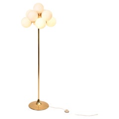 Mid-Century Modern Atomic Floor Lamp Gold and White By E.R. Nele for Temde 1960