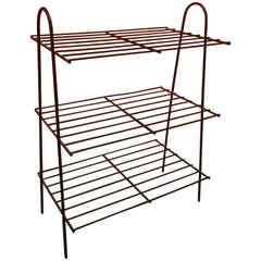 Used Mid-Century Modern Atomic Iron Wire Book Shelf or Rack