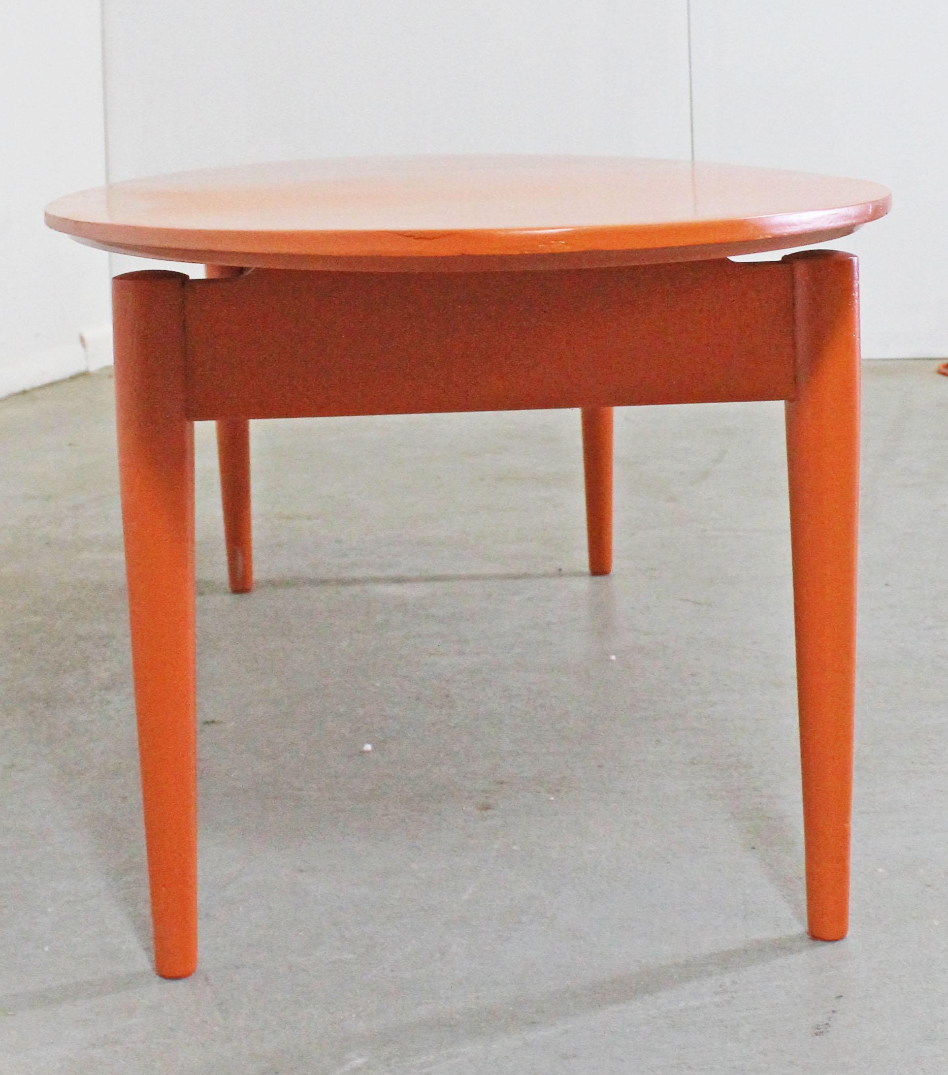 Unknown Mid-Century Modern Atomic Orange Elliptical Coffee Table