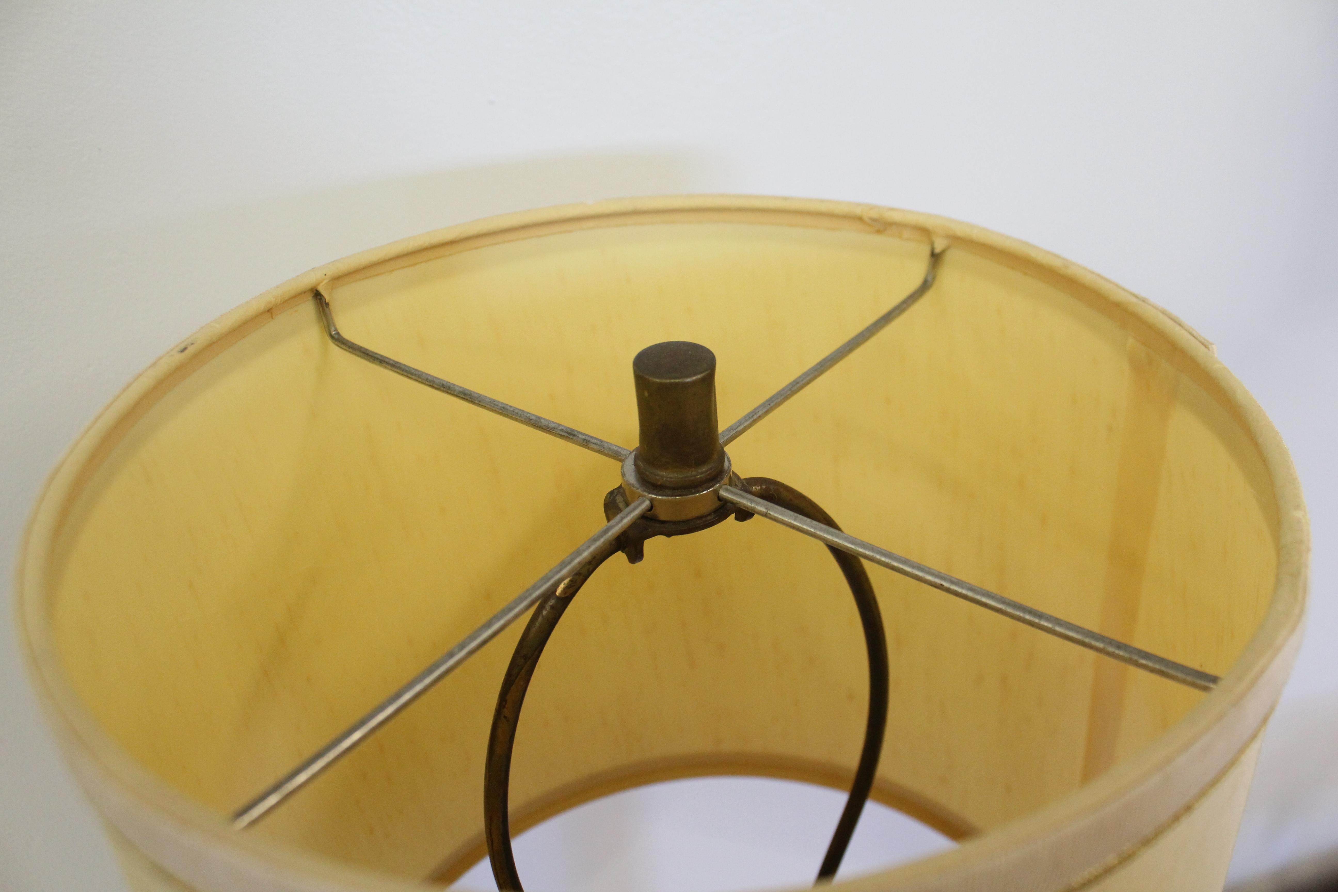 Mid-Century Modern Atomic Orange Metal Conical Table Lamp In Good Condition In Wilmington, DE