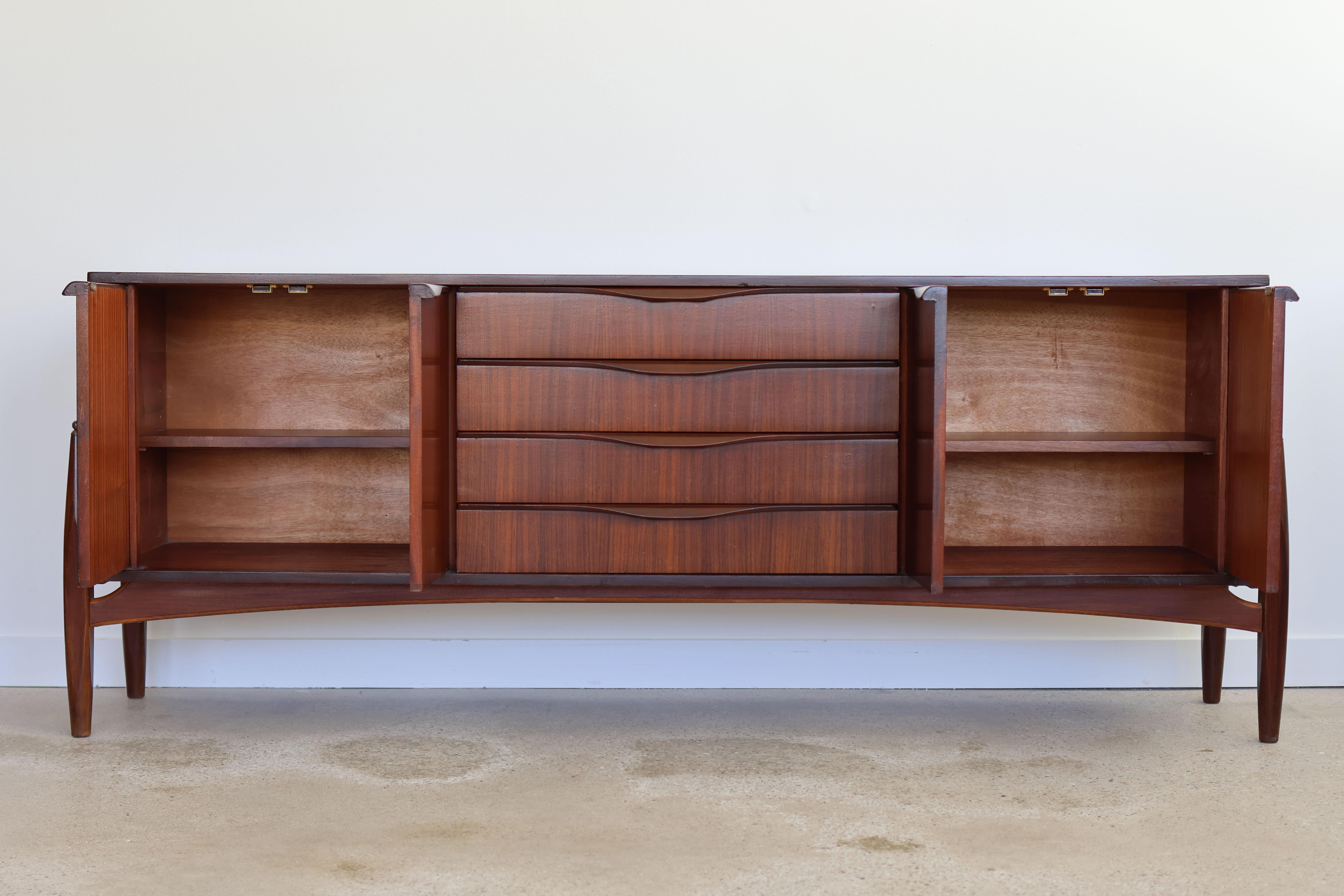 Mid Century Modern Atomic Sideboard by Elliotts of Newbury For Sale 1