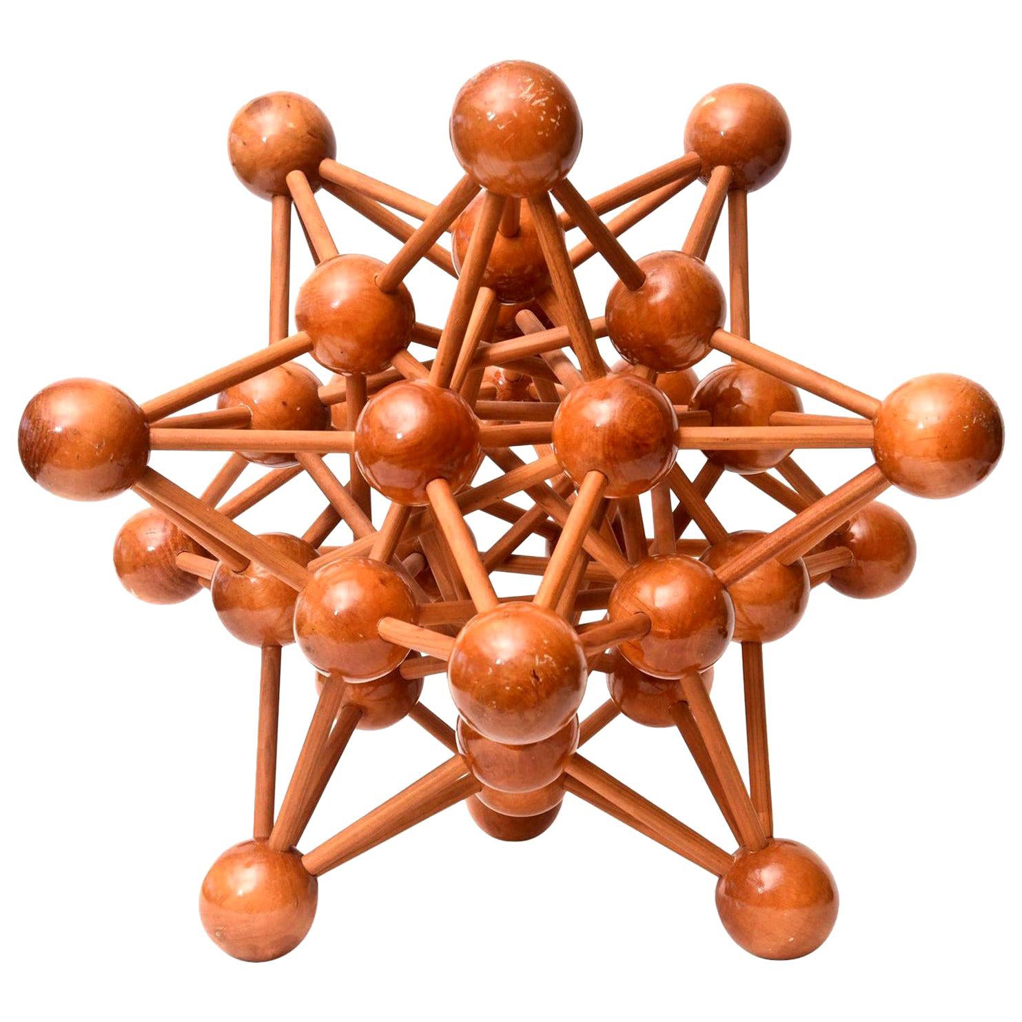 Mid-Century Modern Atomic Wood Large Sculpture