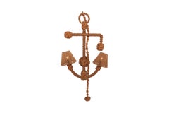 Mid-Century Modern Audoux Minet 'Anchor' Sconce in Rope